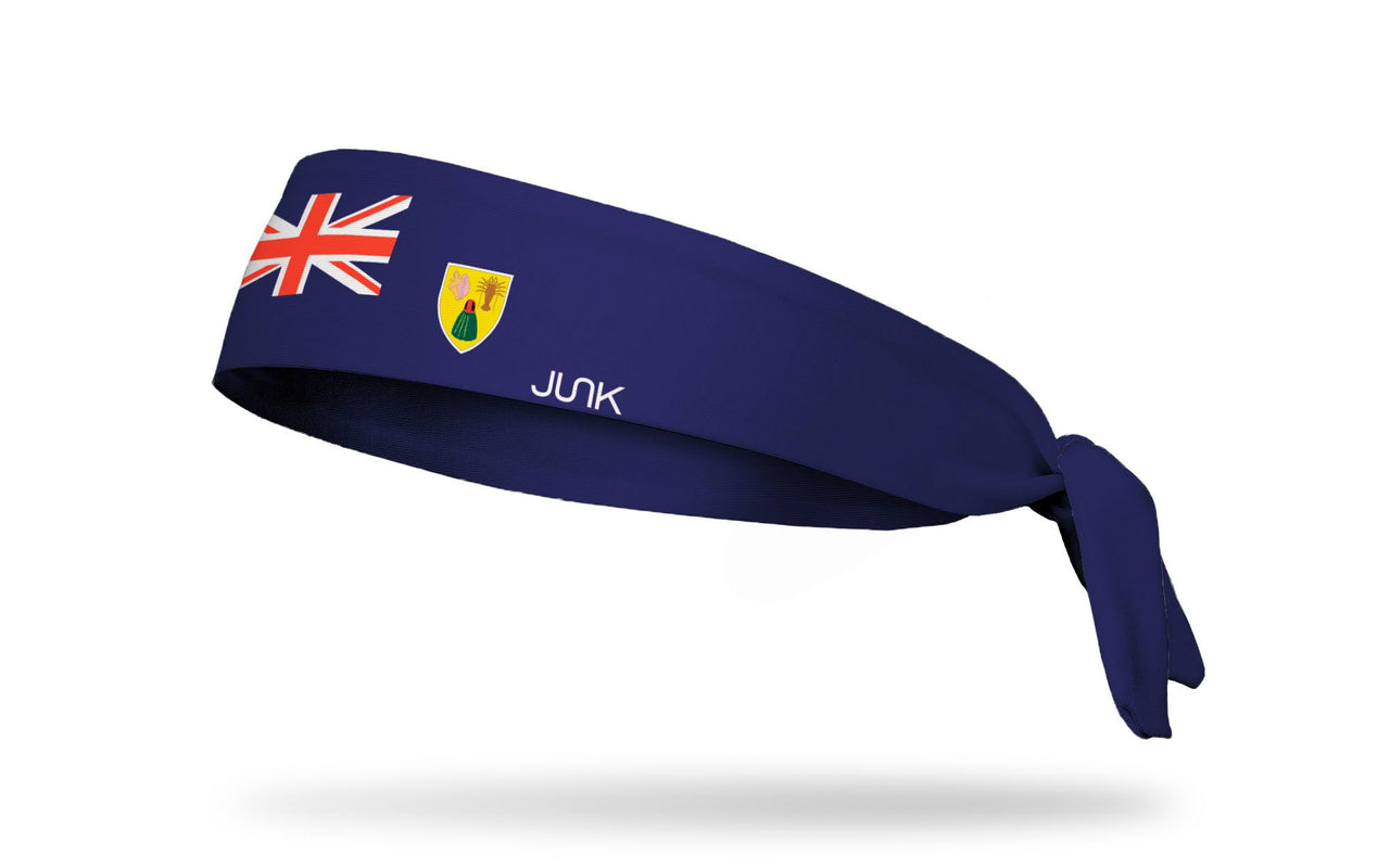 headband with traditional Turks and Caicos flag design