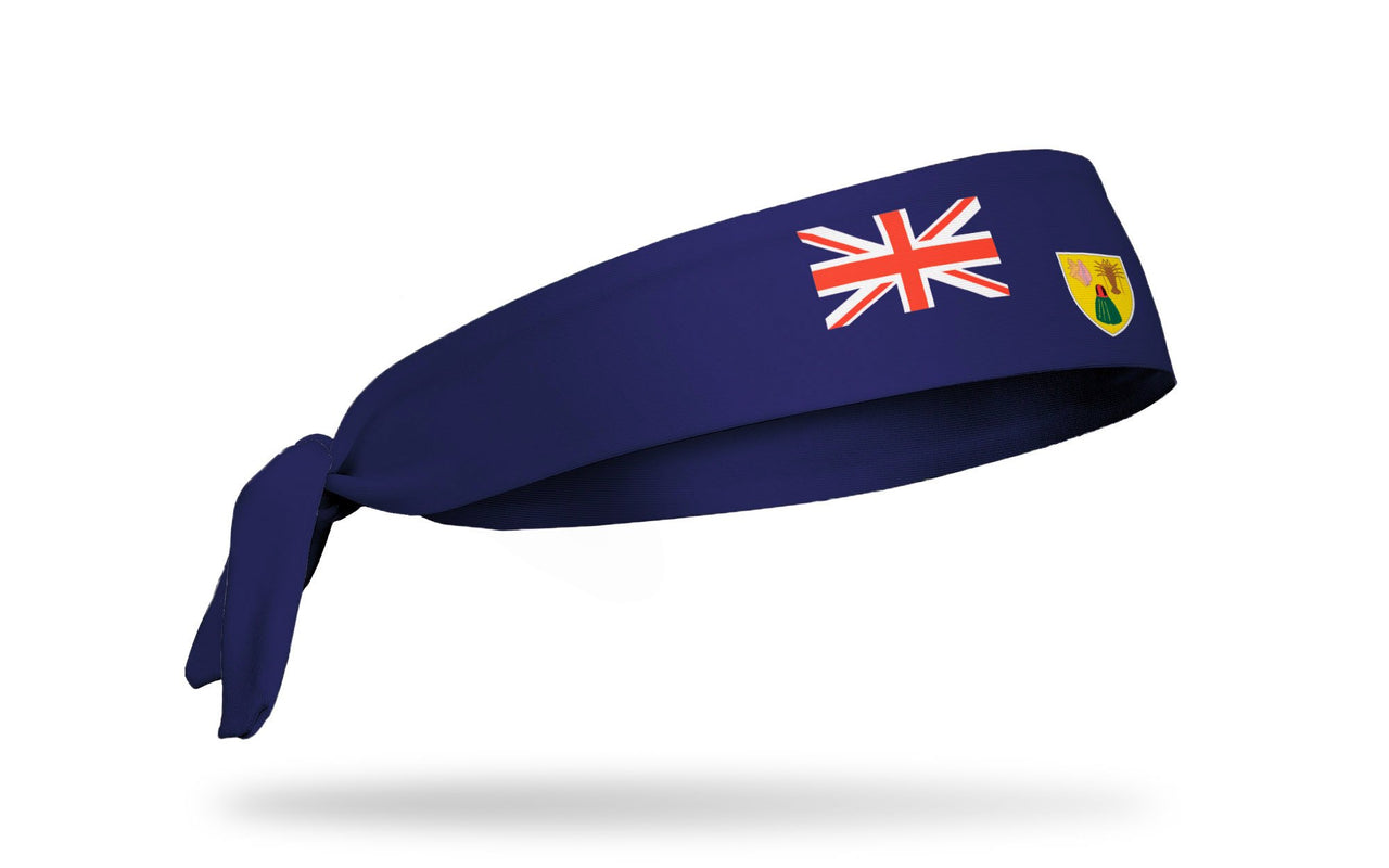 headband with traditional Turks and Caicos flag design