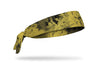yellow tuscan headband with grunge overlay design