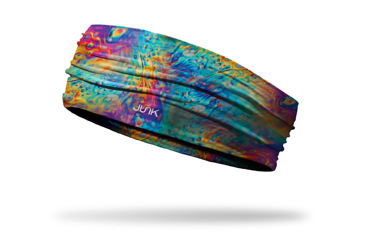 rainbow paint drip color headband