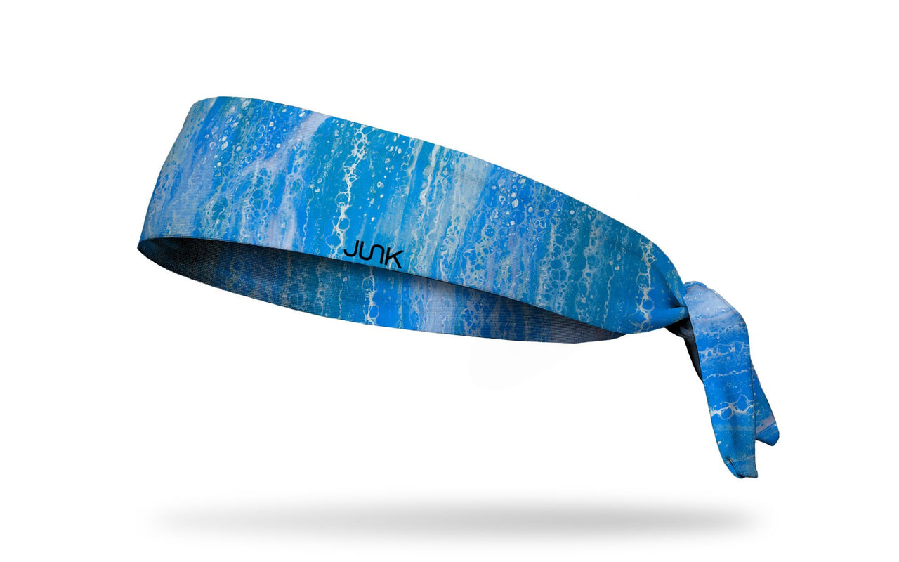 blue headband that looks like a rush of water