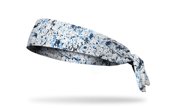 colorful white and blue paint splattered heaband