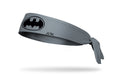 gray headband with Batman logo in black
