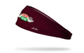 maroon red headband with Central Perk wordmark logo from Friends tv show