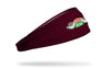 maroon red headband with Central Perk wordmark logo from Friends tv show