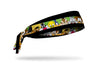 black headband with repeating block line of Looney Tunes characters oversized face view in full color