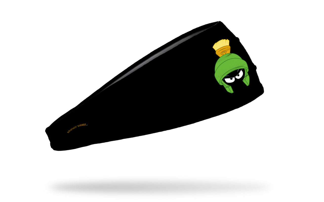 black headband with Looney Tunes Marvin the Martian oversized face view design
