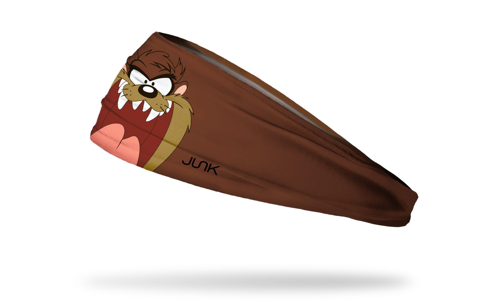 brown headband with Looney Tunes Tazmanian Devil oversized face view design