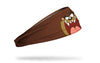 brown headband with Looney Tunes Tazmanian Devil oversized face view design