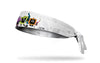 white headband with grunge overlay and Space Jam Monstars characters in full color