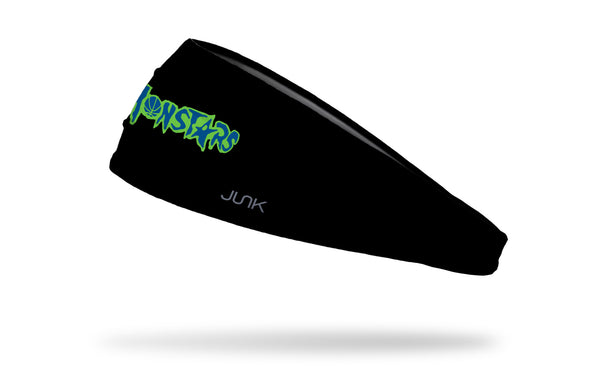 black headband with Space Jam Monstars logo in full color