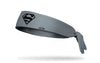 gray headband with Superman logo in black