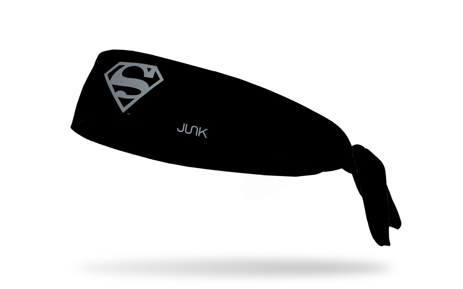 black headband with Superman logo in dark gray