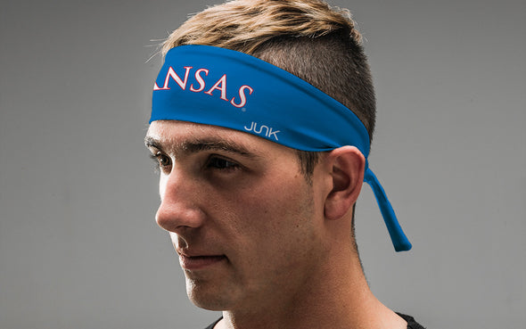 University of Kansas: Wordmark Royal Tie Headband