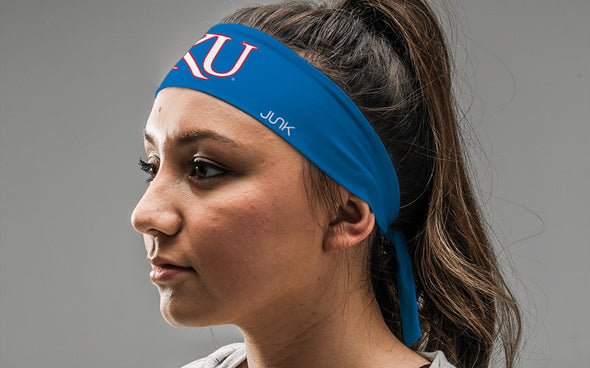 University of Kansas: White KU Royal Tie Headband