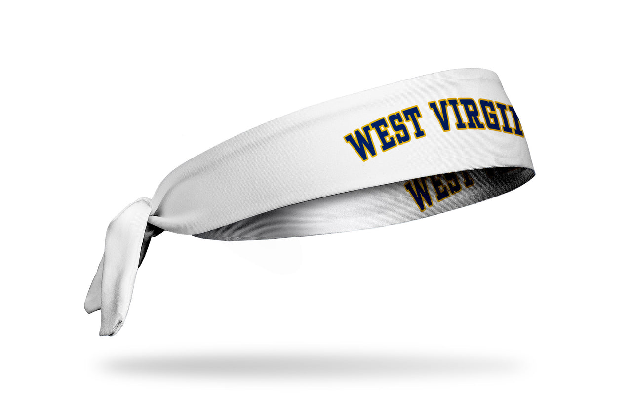 West Virginia University: Wordmark White Tie Headband