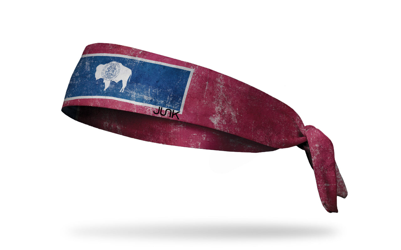 Wyoming Flag - Grunge Tie Headband